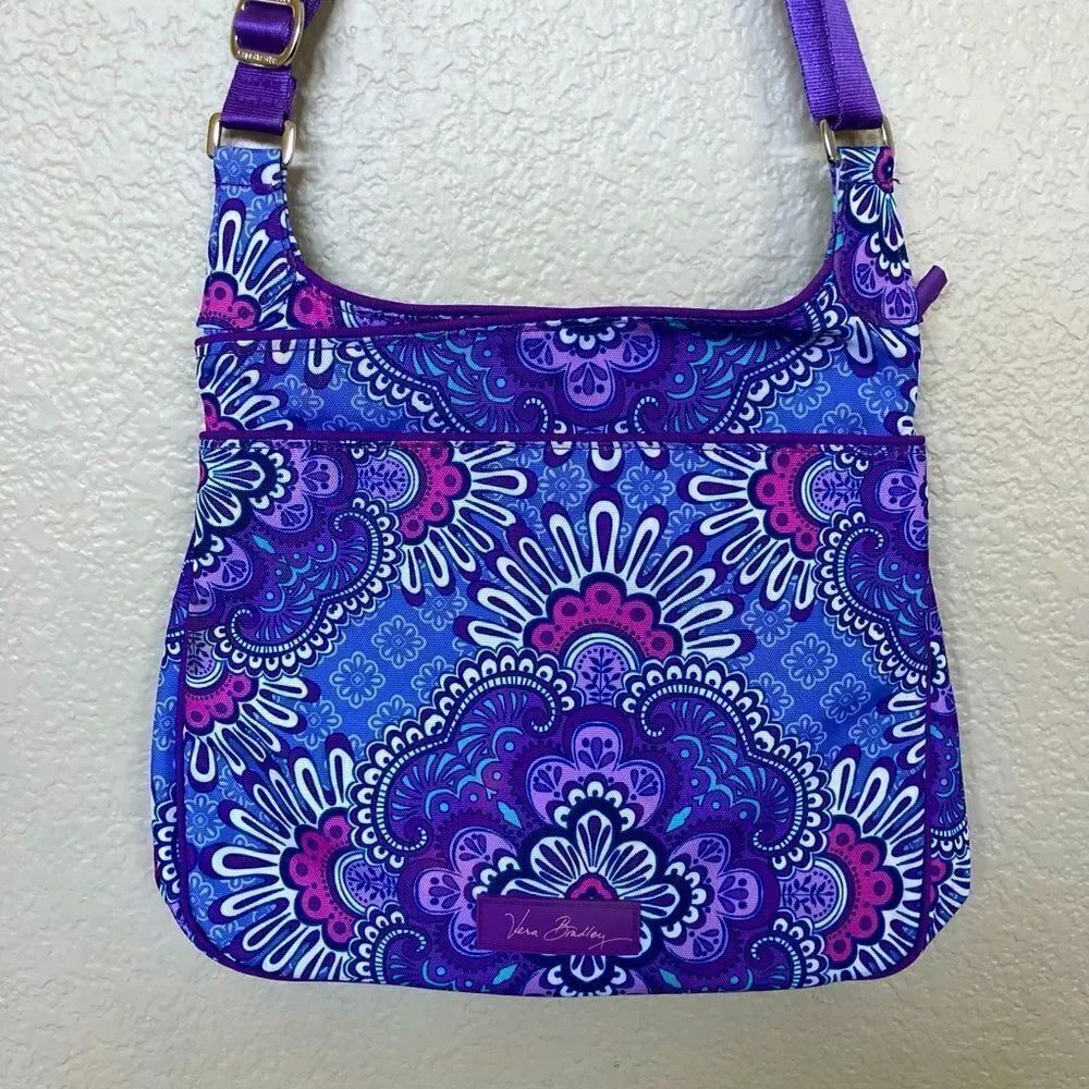 NWOT Vera Bradley Purple Lilac Tapestry Paisley Crossbody Bag Purse